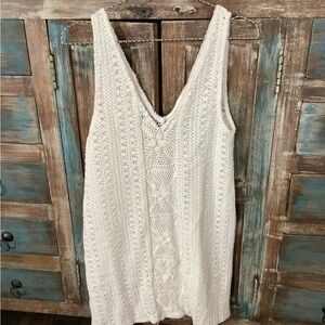 ZARA CREAM CROCHET DRESS SZ XS